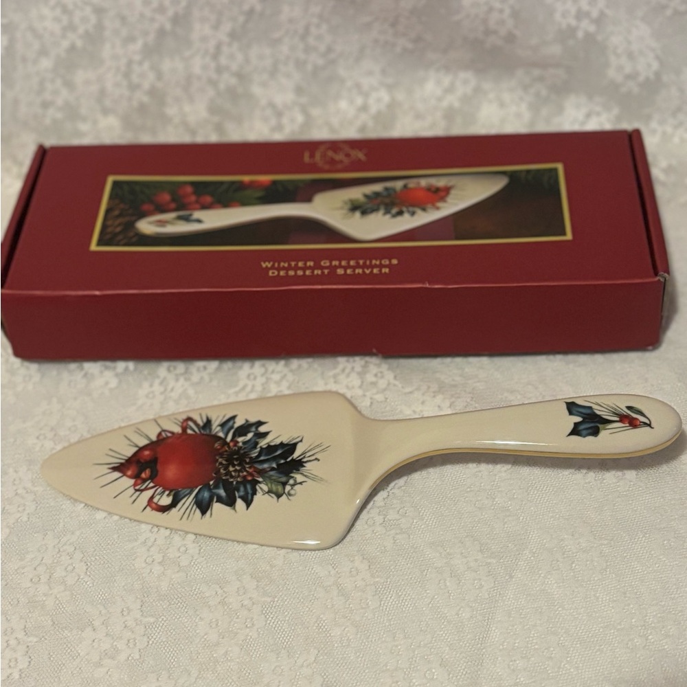 Lenox Winter Greetings Dessert Server